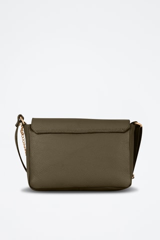 Bandolera metalizada de piel Lola - Verde