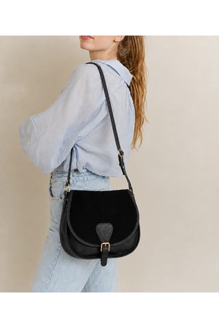 Sac porté épaule en cuir Ersicia - Noir