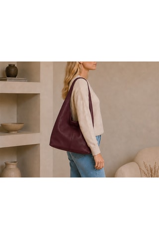 Bolso de piel Tarquinia - Burdeos
