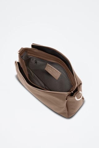 Bandolera de piel - Beige