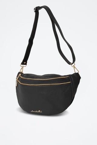 Bandolera de piel Lorenza - Negro