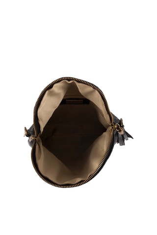 Bandolera de piel Lydia - Negro