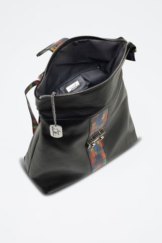 Mochila de piel Azalea - Negro