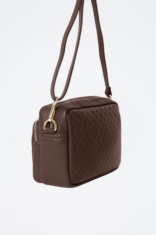 Bandolera de piel Colomba - Marrón oscuro