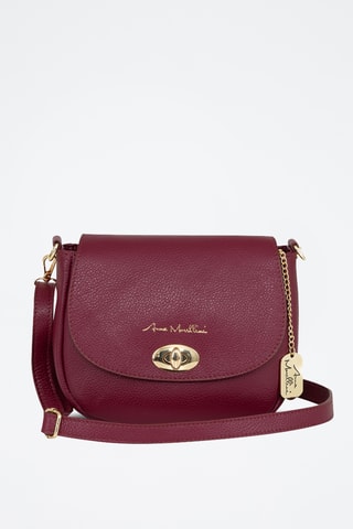 Sac bandoulière en cuir Iseppa - Bordeaux