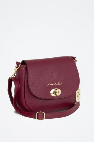 Sac bandoulière en cuir Iseppa - Bordeaux