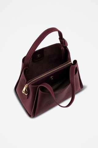 Sac porté épaule en cuir Ortiano - Bordeaux