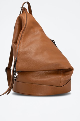 Mochila de piel Aureliana Negro - Anna Morellini - Marrón