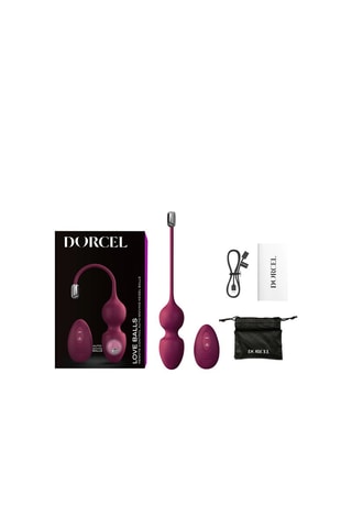 Boules de Geisha vibrantes Love télécommandées - 9 cm - Rose