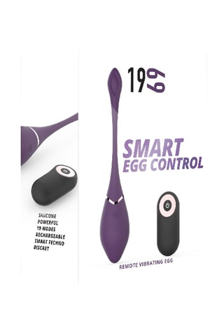 Uovo vibrante telecomandato waterproof Smart Egg Control - Viola - 17 cm