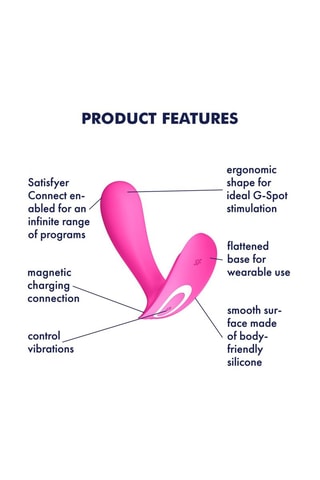Vibromasseur top secret connect app - Fuchsia - 11 cm