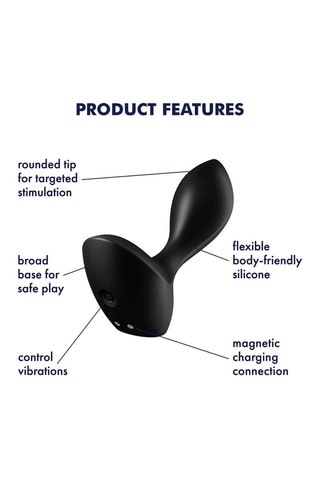 Vibromasseur anal - Noir - 11 cm