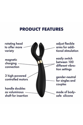 Vibromasseur endless fun - Noir - 21 cm
