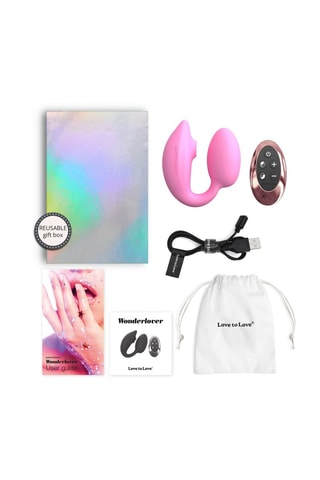 Vibromasseur wonderlover - Rose - 9,8 x 3,9 cm