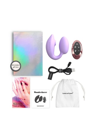 Vibromasseur wonderlover - Mauve - 9,8 x 3,9 cm