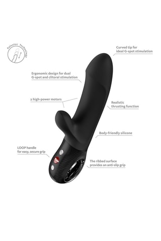 Vibromasseur rabbit bi stronic embrace - Noir - 22 cm