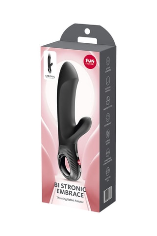 Vibromasseur rabbit bi stronic embrace - Noir - 22 cm