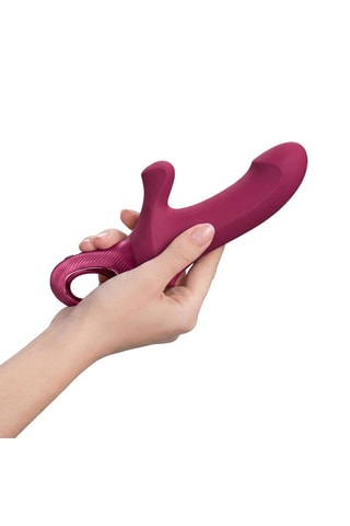 Vibromasseur rabbit bi stronic curve - Rouge - 22 cm