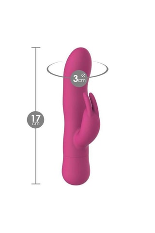 Vibromasseur Rabbit waterproof - Rose - 16 cm