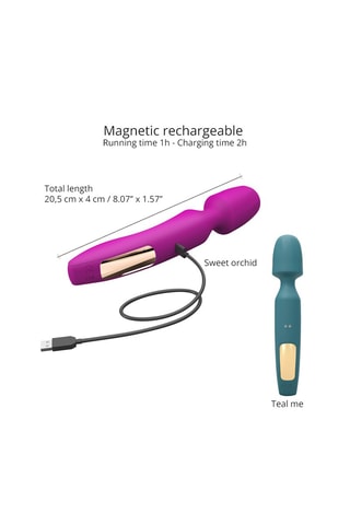 Vibromasseur waterproof en silicone 3 en 1 R-Evolution - Violet - 6 cm