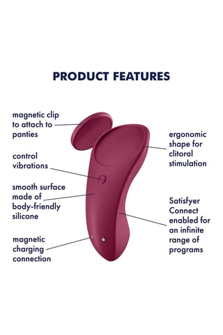 Stimulateur clitoridien sexy secret - Rouge