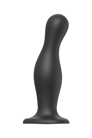 Godemiché plug curvy - Taille XL - Noir - 16,5 cm