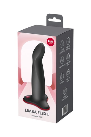 Godemiché waterproof limba flex L - Noir - 18 cm
