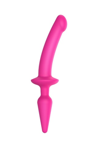 Godemiché semi-réaliste switch plug-in fuchsia taille S - Fuchsia - 14 cm