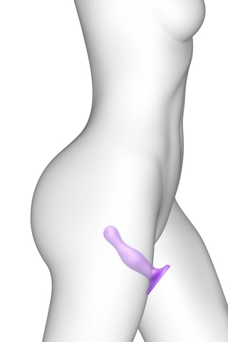 Godemiché dildo plug curvy - Taille XL - Violet - 16,5 cm