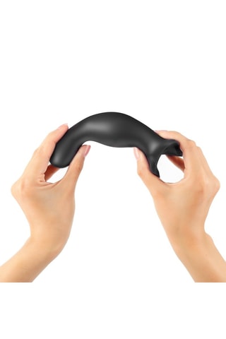Godemiché dildo plug curvy - Taille L - Noir - 15 cm