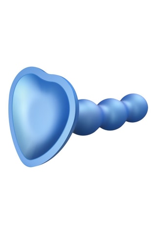 Godemiché dildo plug balls - Taille M - Bleu - 14 cm