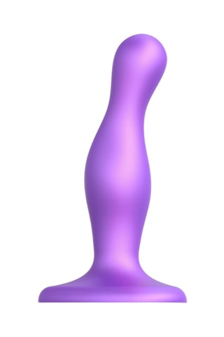 Godemiché dildo plug curvy - Taille S - Violet - 12,5 cm