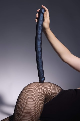 Doppio dildo - Blu e viola