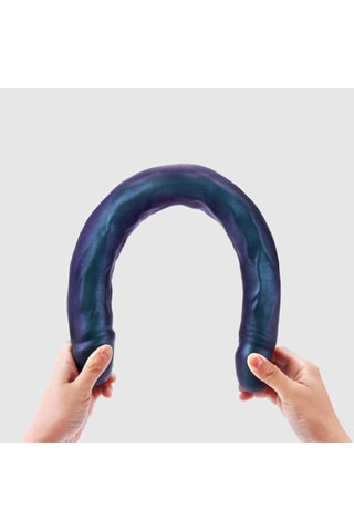 Doppio dildo - Blu e viola