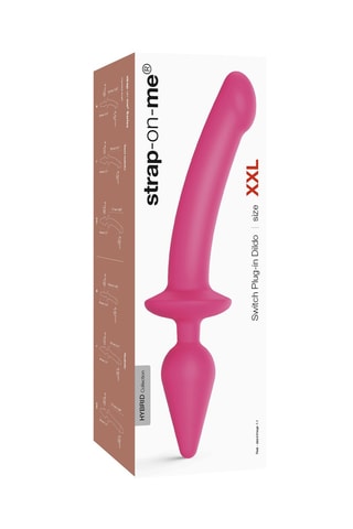 Godemiché semi-réaliste switch plug-in fuchsia xxl - Fuchsia - 18 cm