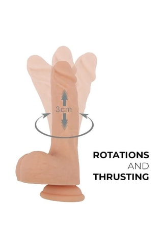 Vibromasseur waterproof réaliste swirl & thrust - Beige - 17 cm