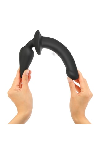 Godemiché plug-in semi-réaliste switch taille L - Noir - 16 cm