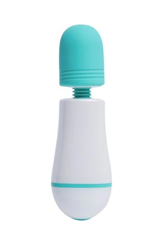 Mini vibromasseur wand Wonderglow - Turquoise