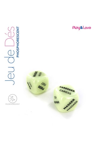 Jeu de dés coquins phosphorescents