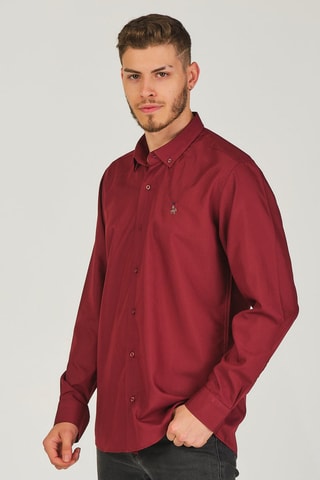 Chemise - Rouge, bleu et marron