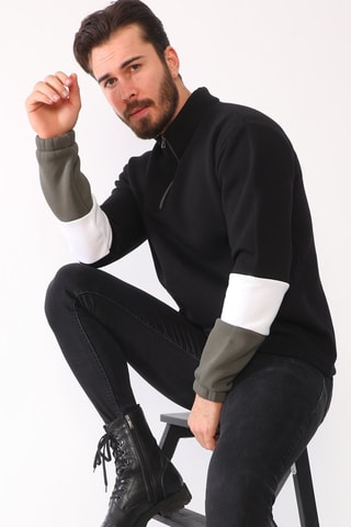 Sweat - Blanc, noir et gris