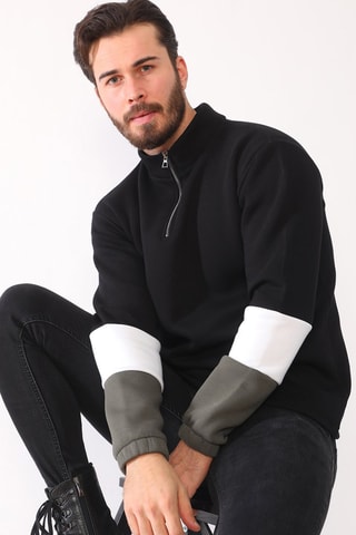 Sweat - Blanc, noir et gris