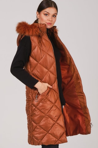 Doudoune sans manches - Marron et noir