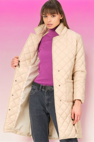Doudoune longue - Beige