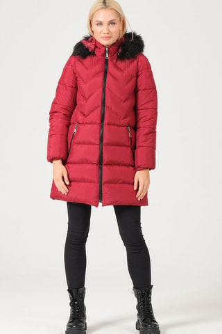 Doudoune à capuche - Rouge