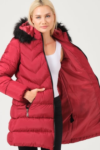 Doudoune à capuche - Rouge