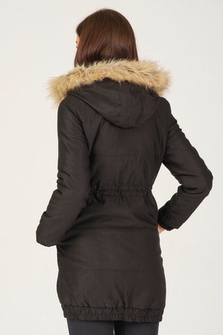 Parka à capuche - Blanc et noir