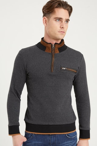 Sweat - Noir, marron et gris