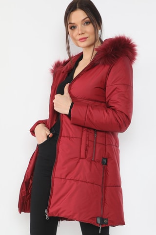 Doudoune longue - Rouge
