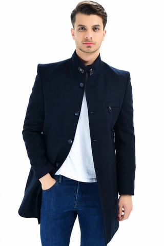 Manteau en laine - Bleu